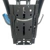 Source One Seating blue vinyl suspension seat, Grammer-style replacement for John Deere tractors, heavy-duty shock absorption, China factory direct manufacture.