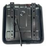 Source One forklift seat lawn mower seat small tractor seat black heavy-duty PVC fabric OEM garden machinery factory supply