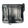 Source One Seating universal fold-down forklift seat manufacture available in fabric and PVC leather covering, heavy-duty suspension, China factory direct.