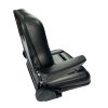 Source One Seating universal fold-down seat for forklift, PVC leather fabric cover, heavy-duty cushion with suspension base, China factory direct manufacture.