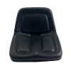Source One Seating black universal replacement seat fits mini and compact tractors, durable construction, China factory direct manufacture.