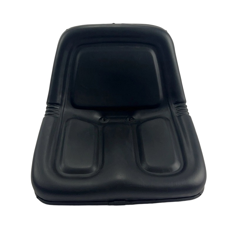 Source One Seating black universal replacement seat fits mini and compact tractors, durable construction, China factory direct manufacture.